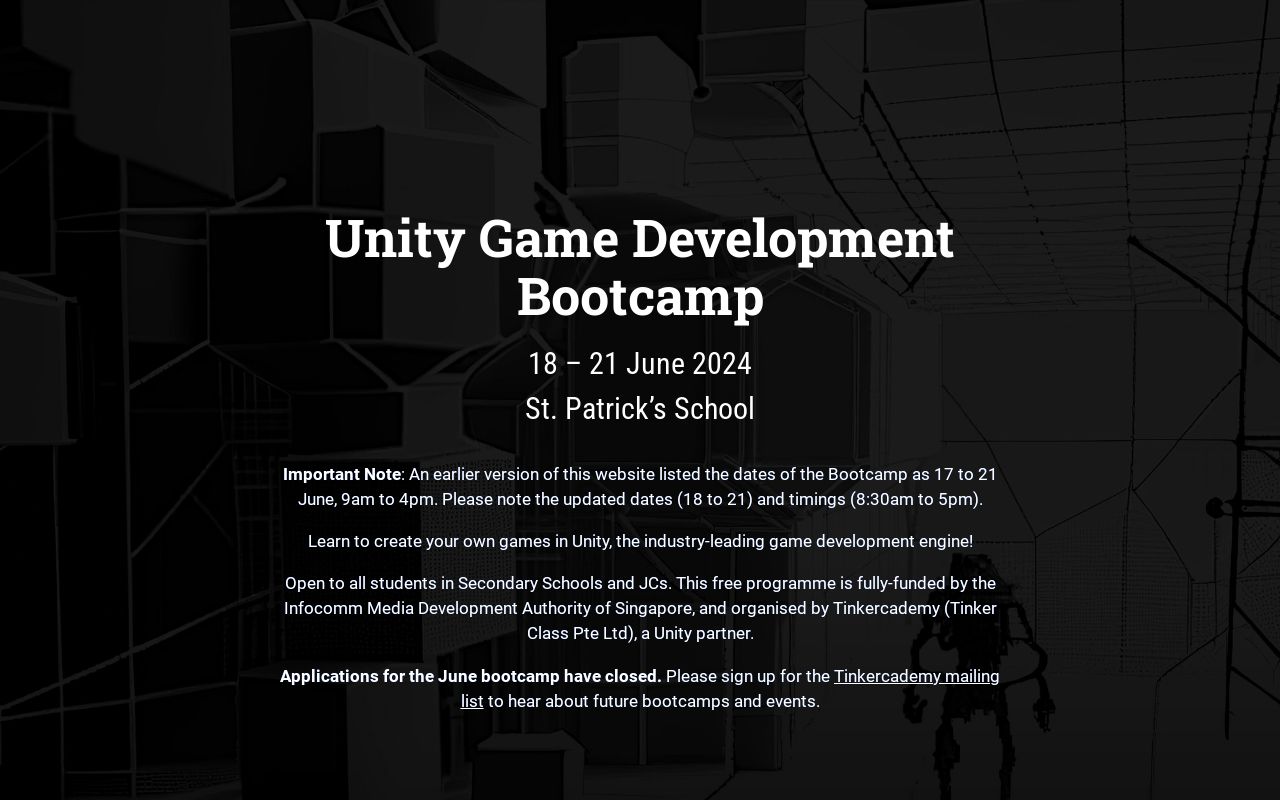 Unity game development bootcamp